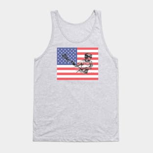 US Flag Crank-Female Tank Top